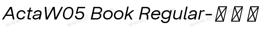 ActaW05 Book Regular字体转换